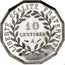 France 10 Centimes Essai Dupre 1881 A KM# E35 10 CENTIMES A ESSAI LIBERTÉ ÉGALITÉ FRATERNITÉ coin reverse
