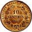 France 10 Centimes (Libertine Essai by Moulle) 10 CENTIMES 1848 LIBERTE EGALITE FRATERNITE coin reverse