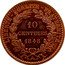 France 10 Centimes (Liberty Essai by Tournier) 10 CENTIMES 1848 LIBERTÉ - ÉGALITÉ - FRATERNITÉ coin reverse