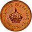France 10 Centimes (Napoleon IV Pretender) X# 39 10 CES EMPIRE FRANÇAIS 1874 coin reverse