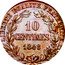 France 10 Centimes Pattern by Domard 1848  LIBERTÉ ÉGALITÉ FRATERNITÉ.. 10 CENTIMES 1848 coin reverse
