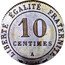 France 10 Centimes Pattern of Merley. 18 Sides 1887 A LIBERTÉ ÉGALITÉ FRATERNITÉ 10 CENTIMES A ESSAI coin reverse