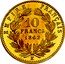 France 10 Francs Napoleon III Pattern 1862 E EMPIRE FRANÇAIS 10 FRANCS 1862 E coin reverse