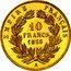 France 10 Francs (Pattern) 10 FRA CLICHÉ CUIV. 1855 AB coin obverse