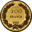 France 100 Francs (Louis Philippe Pattern) 100 FRANCS 1831 coin reverse