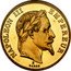 France 100 Francs (Napoleon III - E - Essai) KM# TS25 E BARRE NAPOLEON III EMPEREUR coin obverse