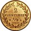 France 2-1/2 Centimes (Charles X Pretender. Essai) 2 CENTIMES 1/2 ESSAI A coin reverse