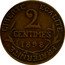 France 2 Centimes Piedfort 1898  (fr) Flan mat LIBERTÉ ÉGALITÉ FRATERNITÉ 2 CENTIMES 1898 coin reverse
