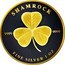 Niue 2 Dollars Shamrock. Gilded 2022 9999 9999 SHAMROCK FINE SILVER 1 OZ. coin reverse