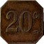 France 20 Centimes (Carcassonne - Galinier.) 20 С coin obverse