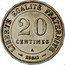 France 20 Centimes Essai by Merley. Type II. 20 Sides 1887  KM# E37 LIBERTE EGALITE FRATERNITE ESSAI 20 CENTIMES A coin reverse