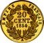 France 20 Centimes (Napoleon III Pattern) EMPIRE FRANÇAIS 20 CENT 1854 A coin reverse