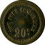 France 20 Centimes (Paris. Bar Letellier) 20 C. BON POUR CONSOMMER coin reverse