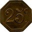 France 25 Centimes (Bize.) 25 C coin obverse