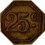 France 25 Centimes (Cafe du Midi. Bize.) 25 C coin obverse