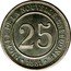 France 25 Centimes (New Caledonia) X# Tn3 NICKEL DE LA NOUVELLE-CALÉDONIE 25 1881 coin reverse