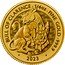 UK 25 Pounds (Charles III Bull of Clarence.) BULL OF CLARENCE 1/4 OZ FINE GOLD 999.9 DL 2023 coin reverse