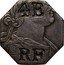 France 4 Escalins Countermarked Guadeloupe Coinage ND (1802)  Host years unknown as the date remained on the outside ring KM# 3 4E RF coin obverse