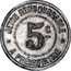 France 5 Centimes (Department of Herault. Error) JETON REMBOURSABLE 5C- A PRÉSENTATION coin obverse