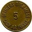 France 5 Centimes (Laon. American Bases) 5 OFFICERS OPEN MESS LAON A.B. FRANCE coin obverse