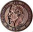 France 5 Centimes (Laureate head - E Essai) KM# E23 BARRE NAPOLEON III EMPEREUR 1861 coin obverse
