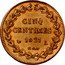 France 5 Centimes (Louis XVIII Essai) CINQ CENTIMES 1821 A N. TIOLIER coin reverse