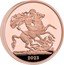 UK 5 Sovereigns (Charles III Coronation) PISTRUCCI 2023 coin reverse