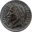 France 50 Centimes Essai 1861 E KM# AE24 BARRE NAPOLEON III EMPEREUR coin obverse