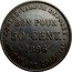 France 50 Centimes Reunion 1896  KM# 4 CONTRE-VALEUR DEPOSÉE BON POUR 50 CENT. 1896 AU TRÉSOR COLONIAL coin reverse