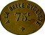 France 75 Centimes (Paris. A la Belle Cycliste) 75 C_ A LA BELLE CYCLISTE coin obverse