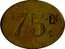 France 75 Centimes (Paris. A la Belle Cycliste) 75 C. coin reverse