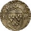 France 1/2 Teston (Henry II 1st Type) DNS. ADIVTOR. ET. REDEM. MEVS. 1604 H H coin reverse
