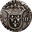 France 1/8 ECU (Louis XIII. Cross and Arms) SIT NOMEN DOMINI BENEDICTVM V III coin reverse