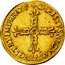 France 1 ECU D'or (Henri IV. Troyes) KM# 10.3 S CHRISTVS REGNAT VINCIT ET IMPERAT coin reverse