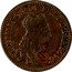 France 1 Liard (Louis XIV. Essai Double Face and Date) L XIIII ROY DE FR ET DE NA 1656 coin reverse