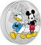Niue Ten Dollars Mickey and Donald Duck 2023 3 OZ 999 FINE SILVER ©DISNEY coin reverse