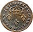 France 2 Deniers (Louis XIV Strasbourg) PIECE. DE. II. DENIERS. 1696 BB coin reverse