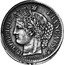 France 20 Centimes Essai by Oudine. Piedfort 1849 KM# P155 E.A.OUDINÉ.F. REPUBLIQUE FRANÇAISE. coin obverse