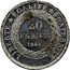 France 20 Francs (Essai by Farochon) 20 FRANCS 1848 LIBERTÉ ÉGALITÉ FRATERNITÉ coin reverse