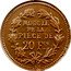 France 20 Francs Essai by Leclerc 1848 MODULE DE LA PIECE DE 20 FCS coin reverse