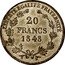 France 20 Francs (Essai by Montagny. Draped) KM# Pn82 LIBERTÉ ÉGALITÉ FRATERNITÉ 20 FRANCS 1848 coin reverse