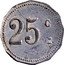 France 25 Centimes Mairie de Laroque d'Olmes. Ariege ND  25 C coin reverse