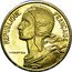 France 5 centimes Marianne by Lagriffoul. Uniface. Larger ND (1966)  REPUBLIQUE FRANÇAISE LAGRIFFOUL coin obverse