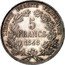 France 5 Francs (Essai by Alard) 5 FRANCS 1848 LIBERTÉ ÉGALITÉ FRATERNITÉ coin reverse