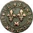 France Denier Tournois (Louis XIII. Toulouse) DENIER.TOVRNOIS 1612 M coin reverse