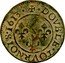France Double Tournois Francis. 1st Type 1613  DOVBLE. TOVRNOIS. 1613. coin reverse