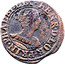 France Double Tournois (Henriette of Lorraine 2nd type) .HENR.D.LOR.PRIN.PHAL.ET.LIX coin obverse