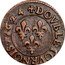 France Double Tournois (Louis XIII Riom Mint. 3rd Type) DOVBLE. TOVRNOIS 1624 coin reverse