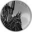 Niue Two Dollars Charles III Sauron 2023  BU SAURON © & TM NEW LINE PRODUCTION INC. (S23) 1 OZ 999 FINE SILVER coin reverse