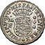 Mexico 1/2 Real Philip V 1740 MF KM# 65 PHILIP V D G HISPAN ET IND REX MF coin obverse